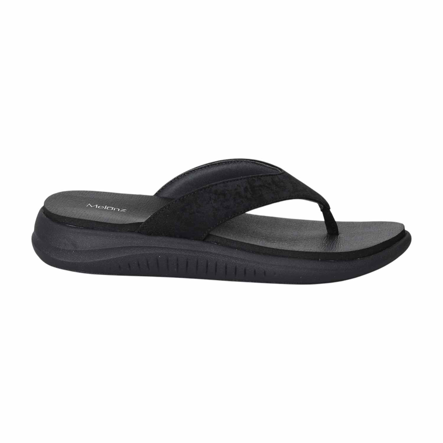 Black Comfort Foam Flip-Flops for Women