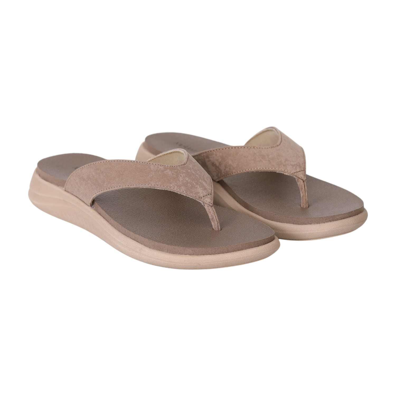 Dark Beige Comfort Foam Flip-Flops for Women