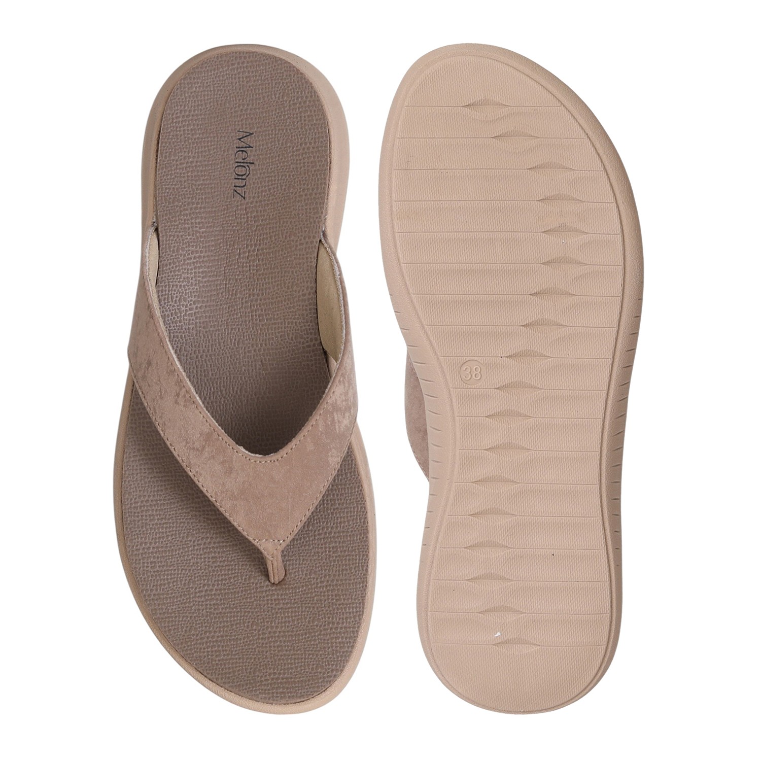 Dark Beige Comfort Foam Flip-Flops for Women