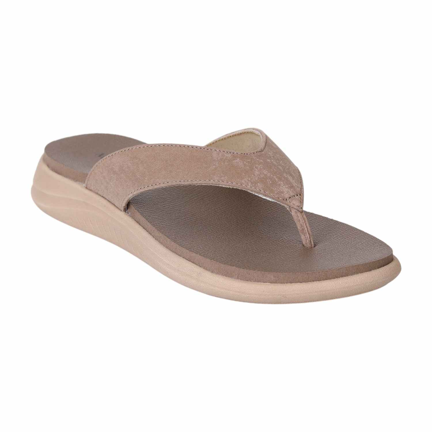 Dark Beige Comfort Foam Flip-Flops for Women