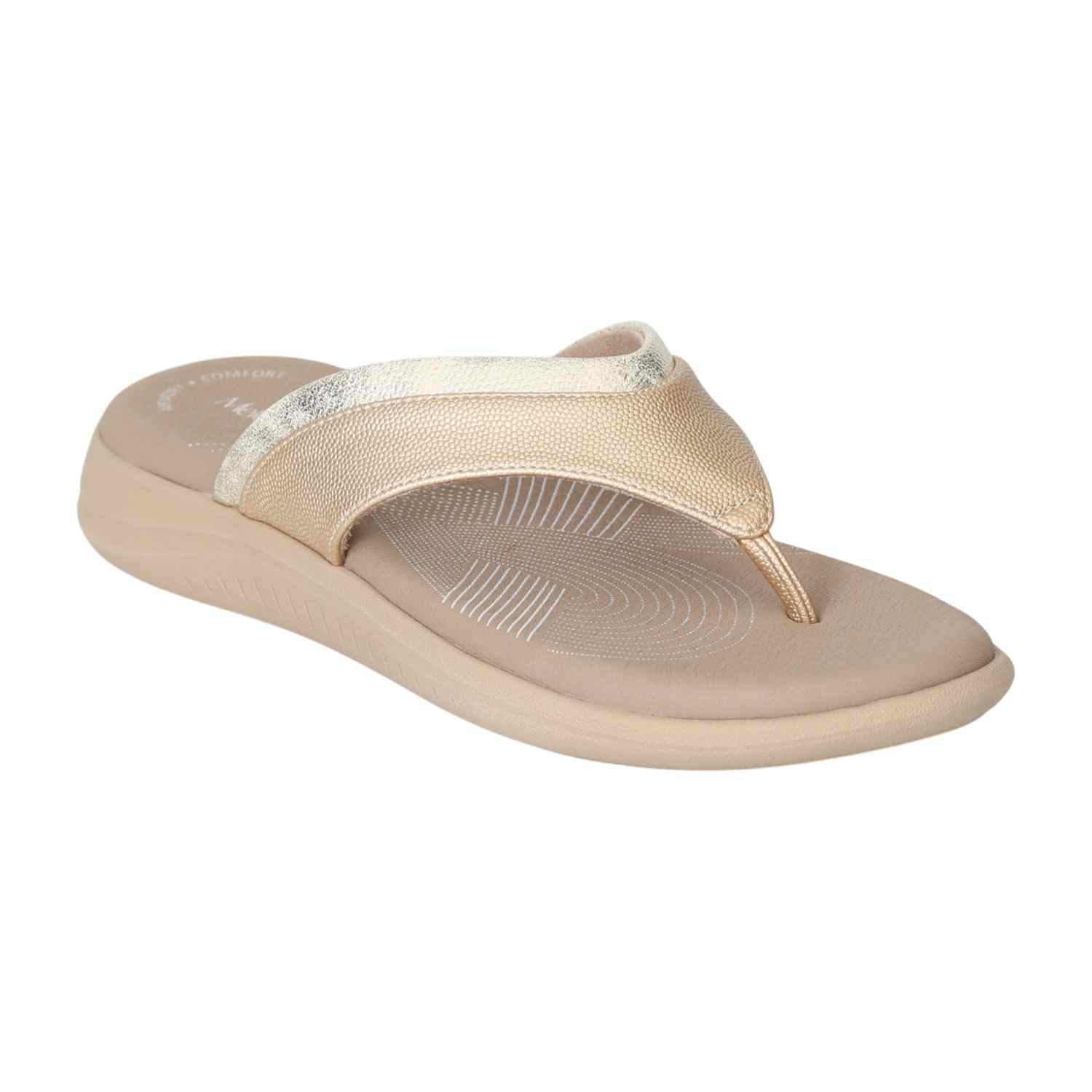 Women Gold Drift Sandals