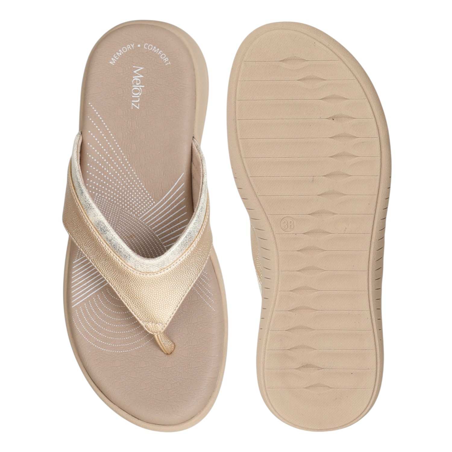 Women Gold Drift Sandals