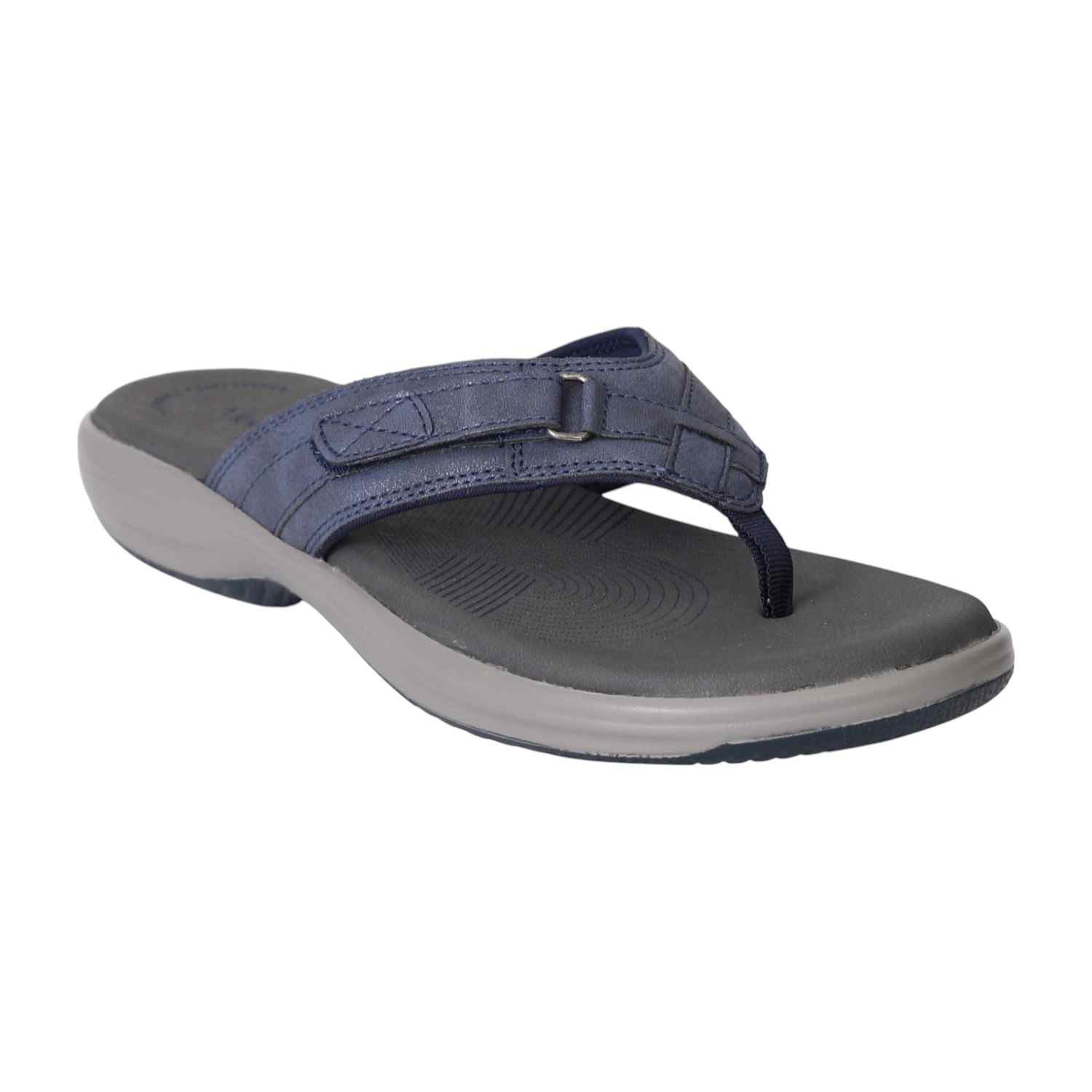 Navy Blue Motion Active Thong Sandals for Women