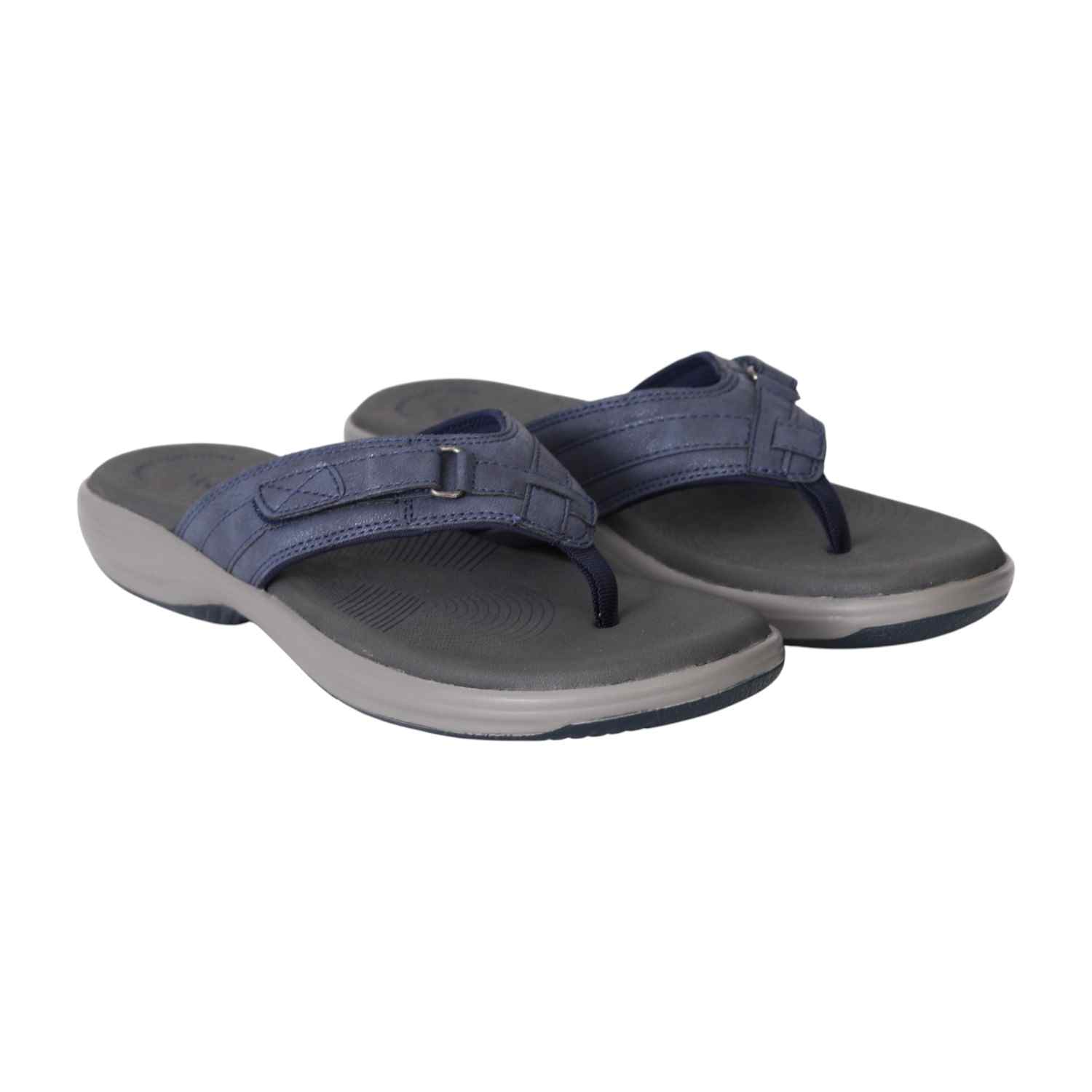 Navy Blue Motion Active Thong Sandals for Women
