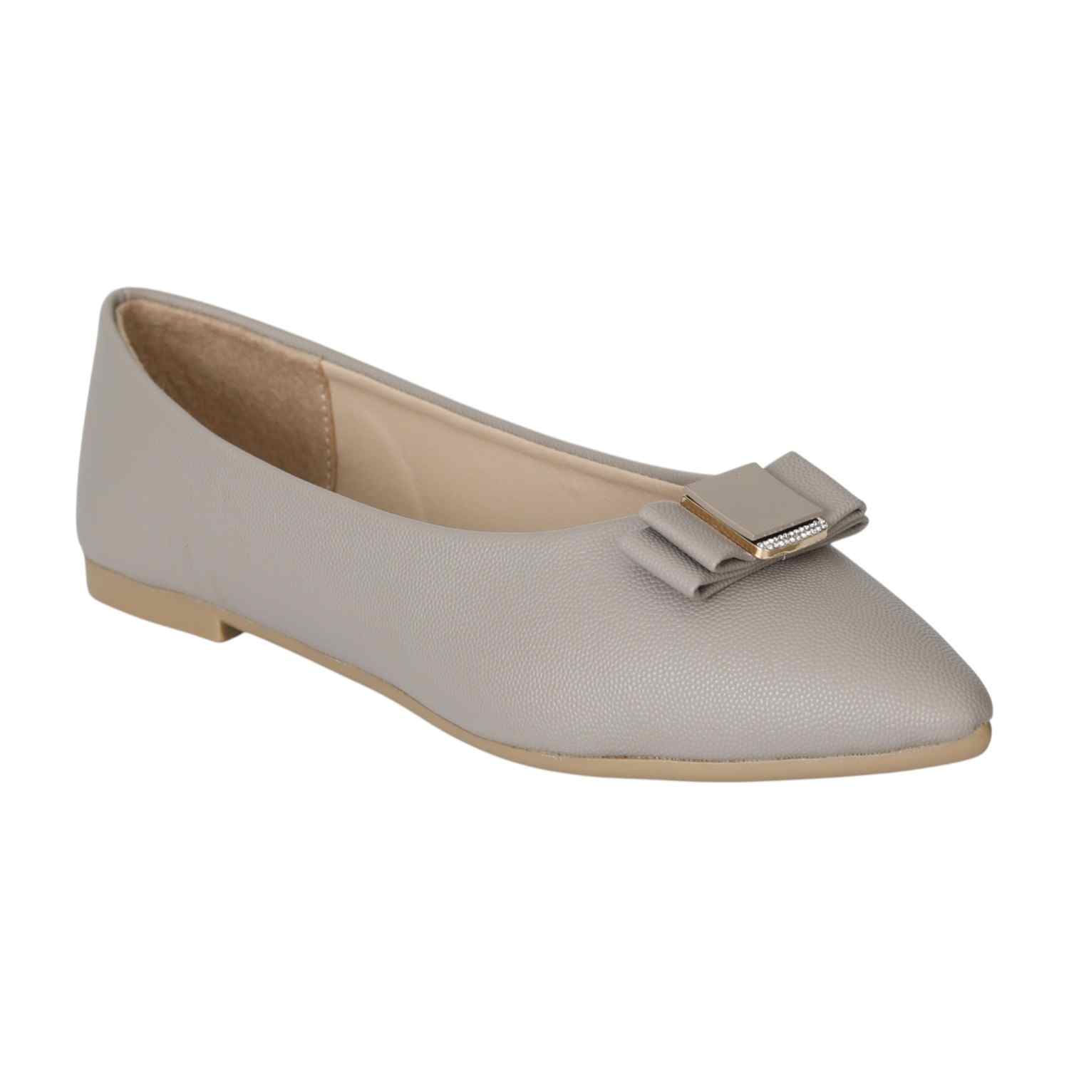 Women's Silvered Bow Slip-on Flat