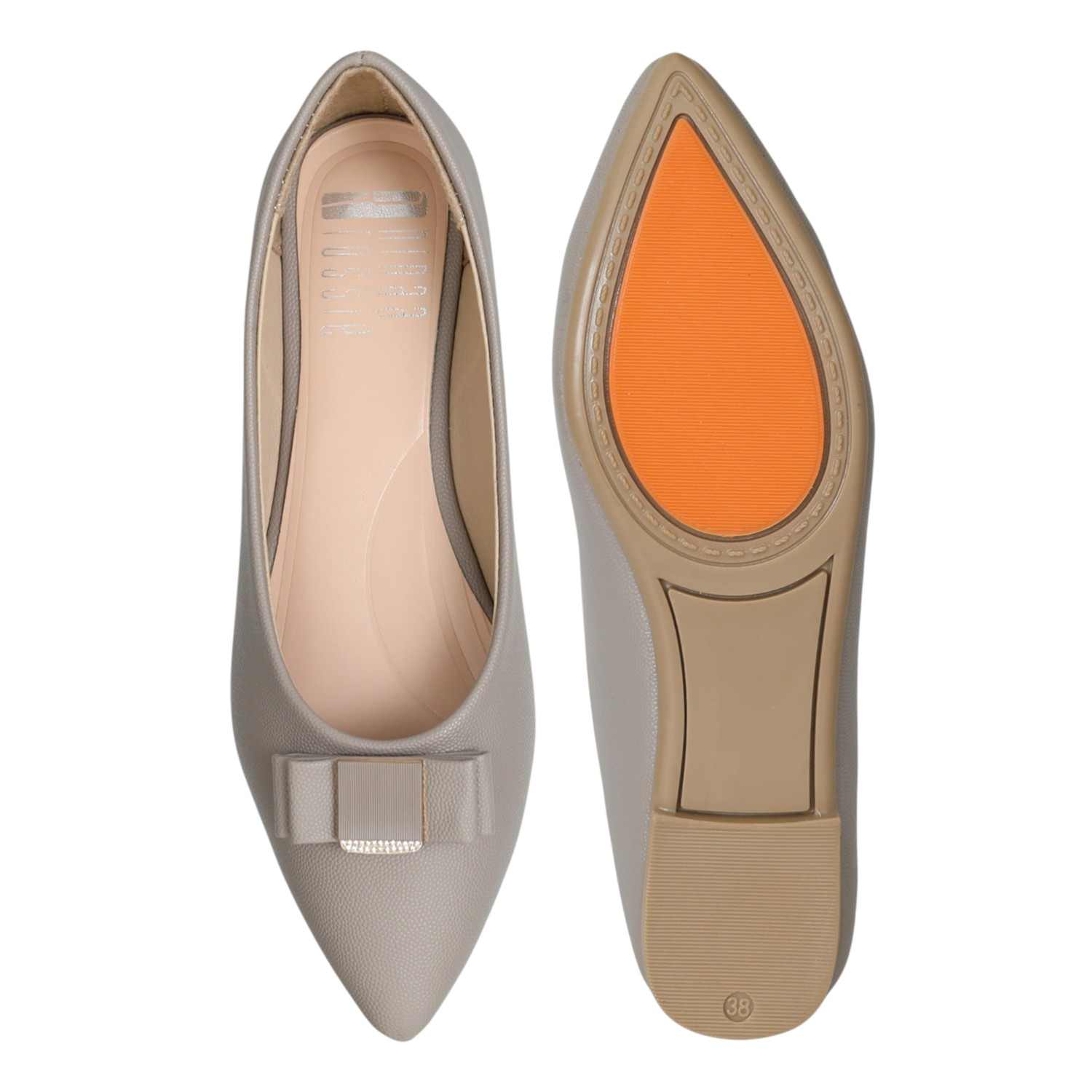 Women's Silvered Bow Slip-on Flat