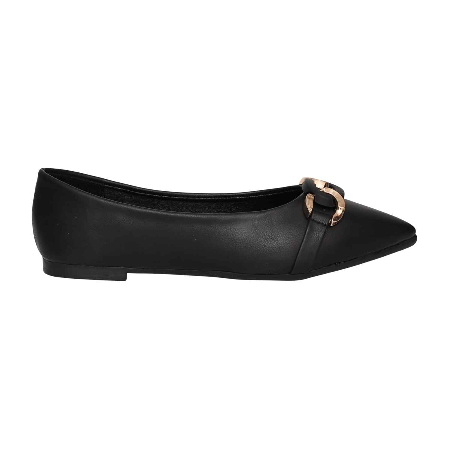 Women's Onyx Point Buckle Ballerinas