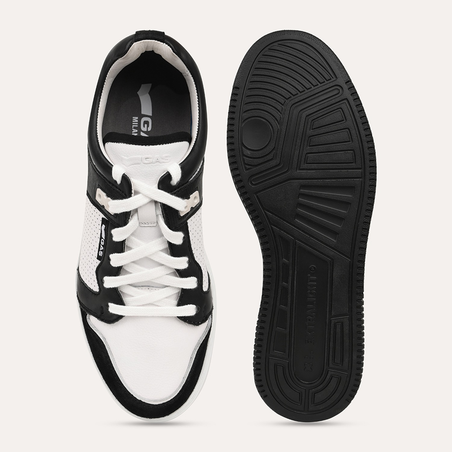 Men Respiro White Black Sneakers