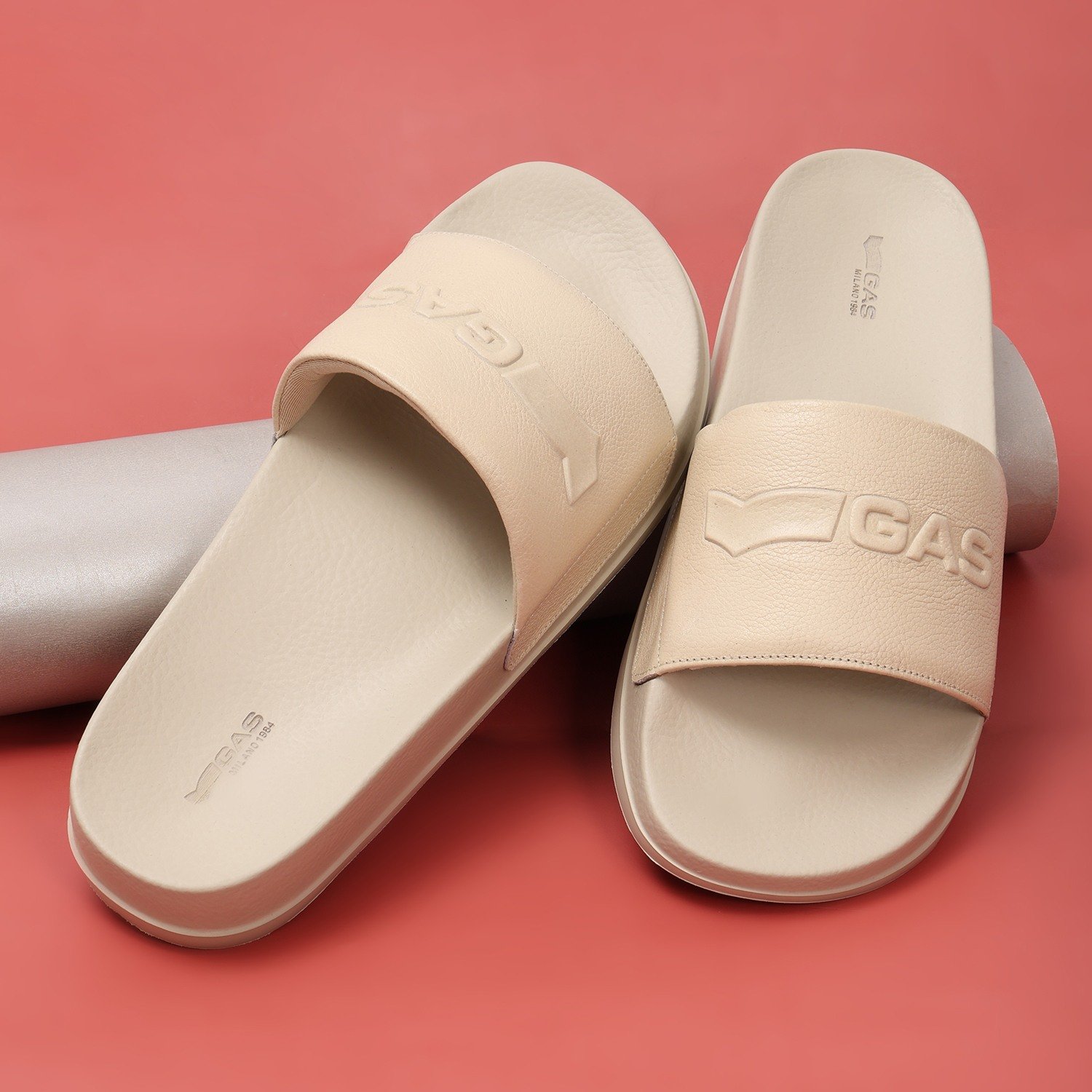 Men Comodo Beige Sliders