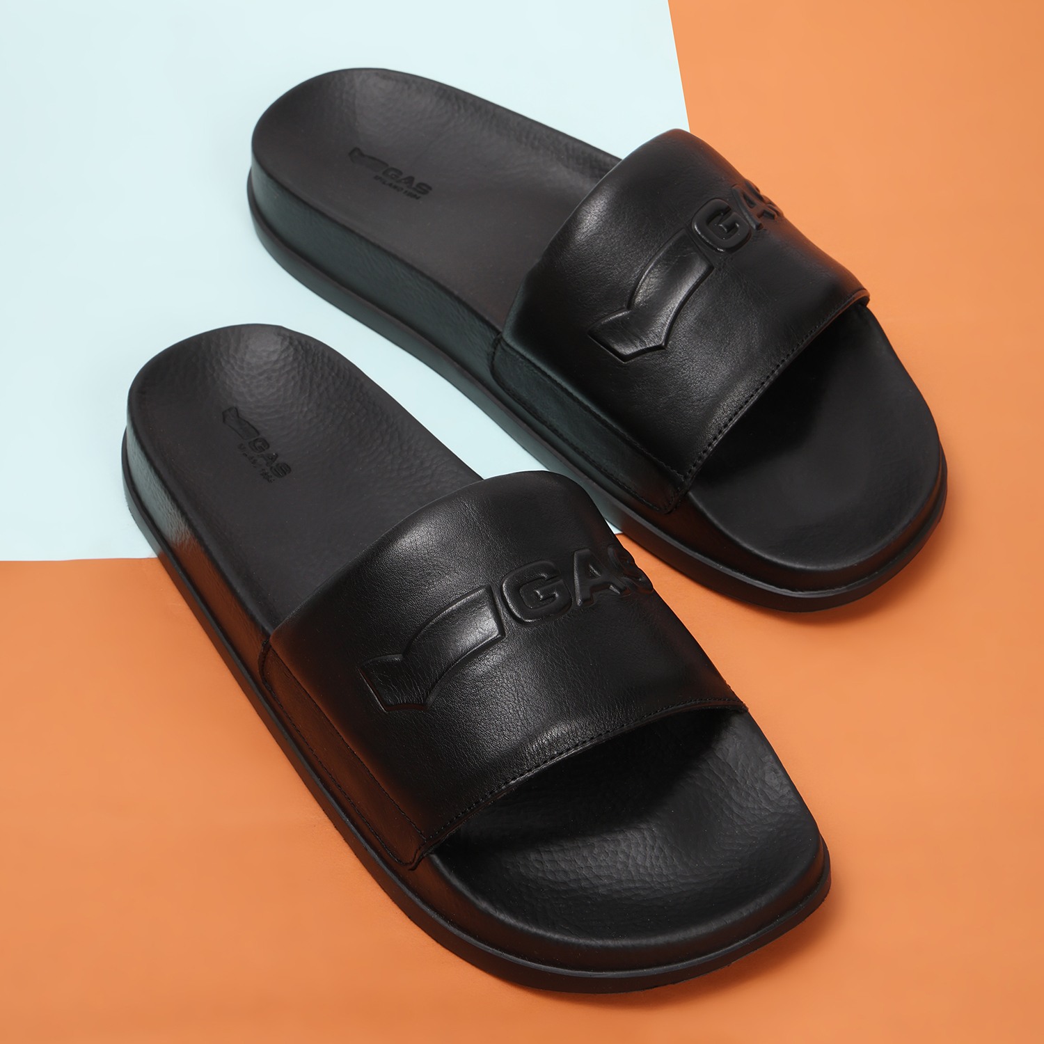 Men Comodo Black Sliders