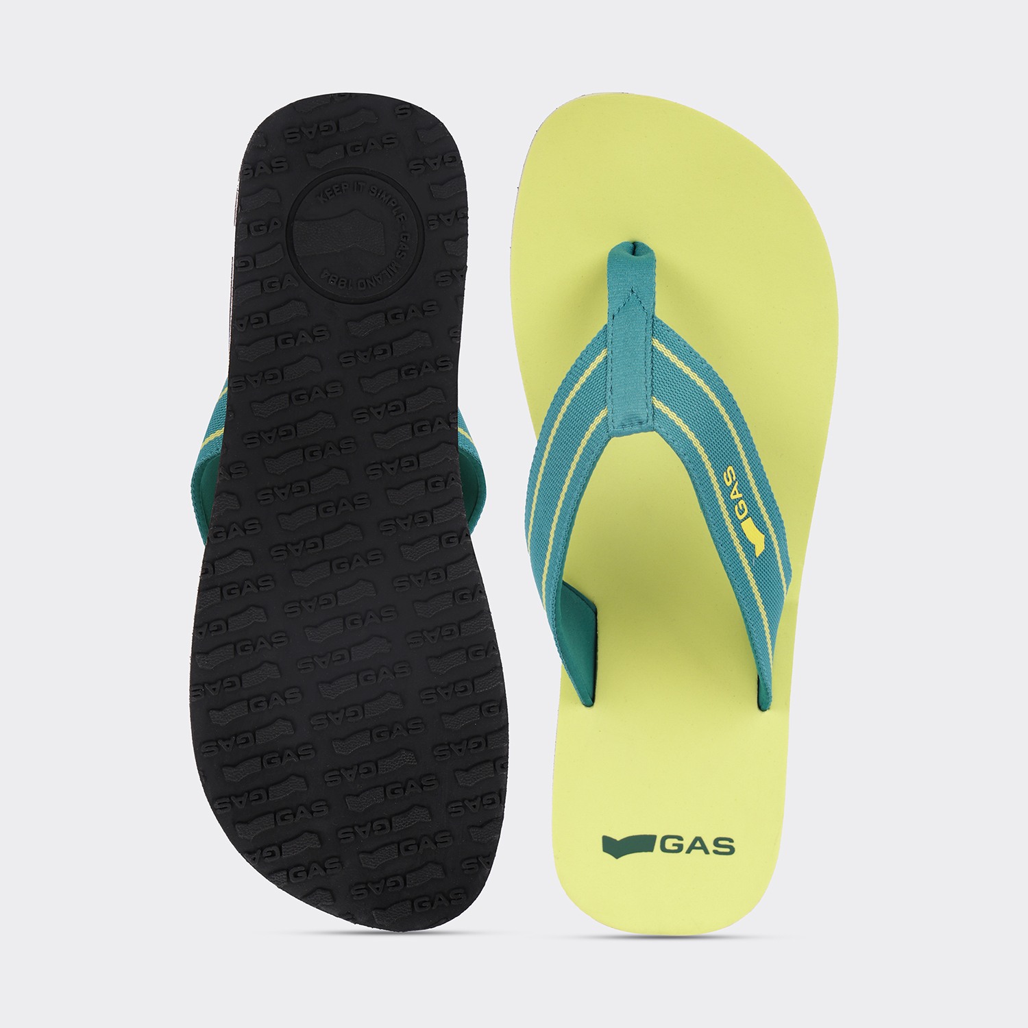 Men UrbanFlow Yellow Blue Flipflops
