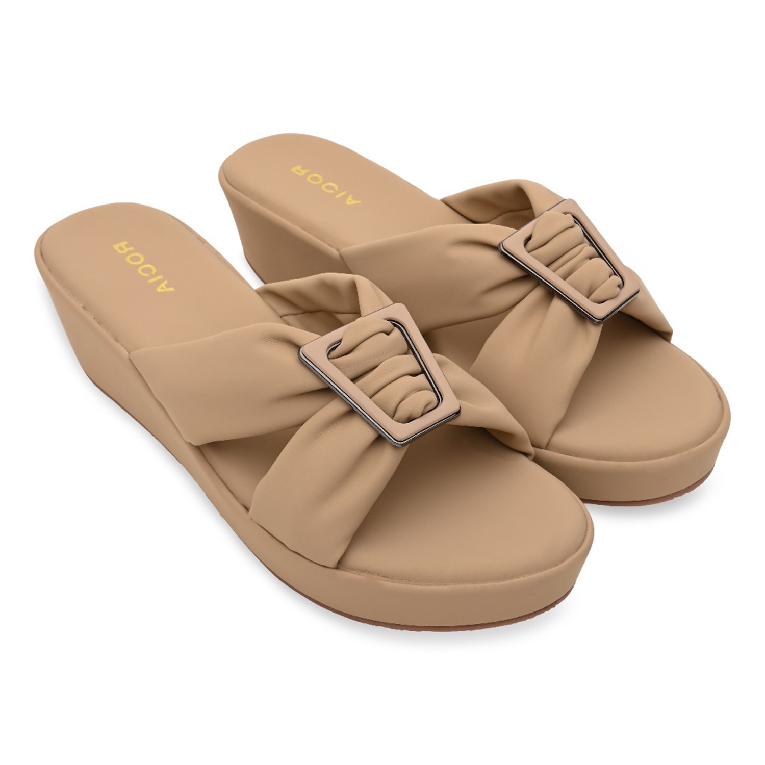 Women Buckled Wedges