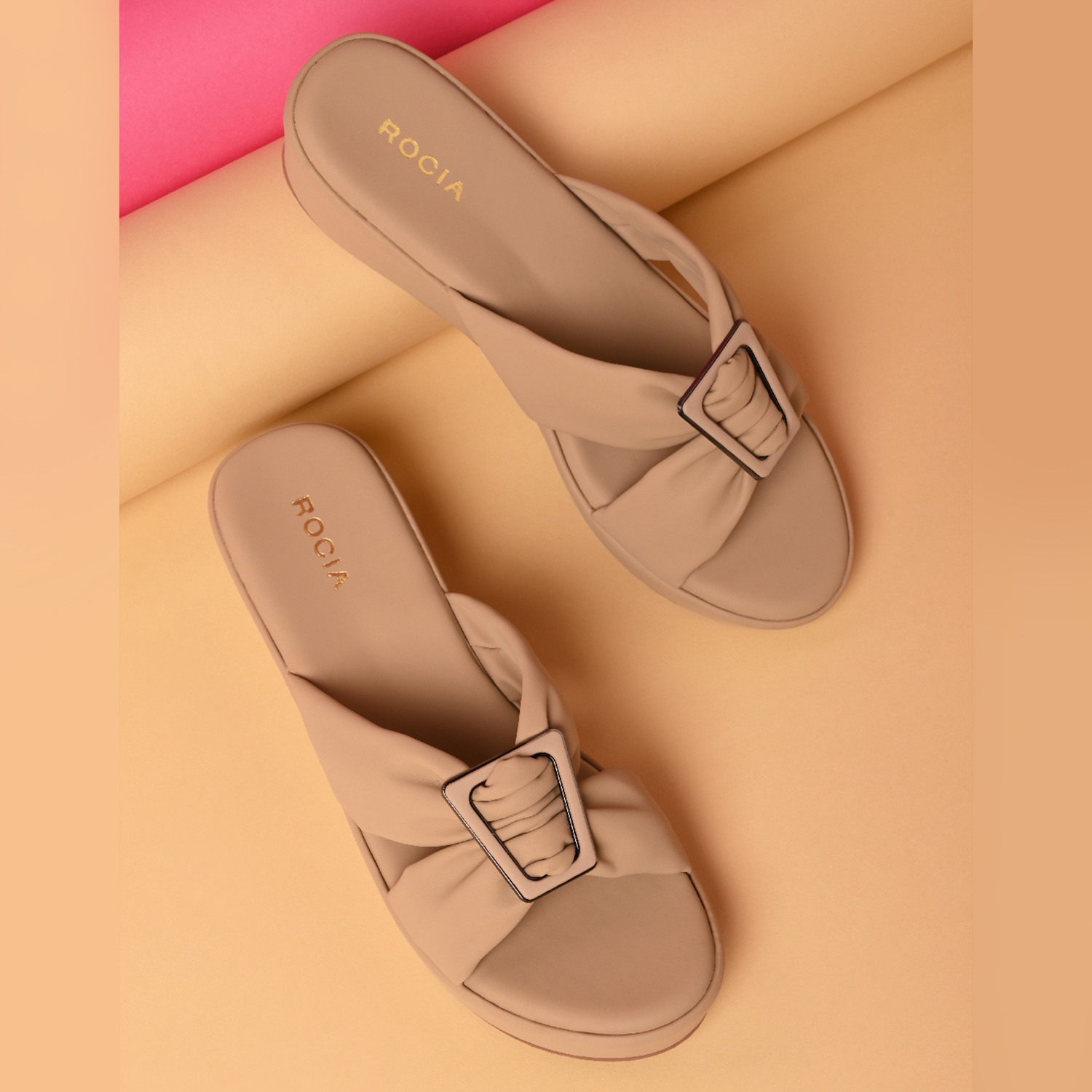 Women Buckled Wedges