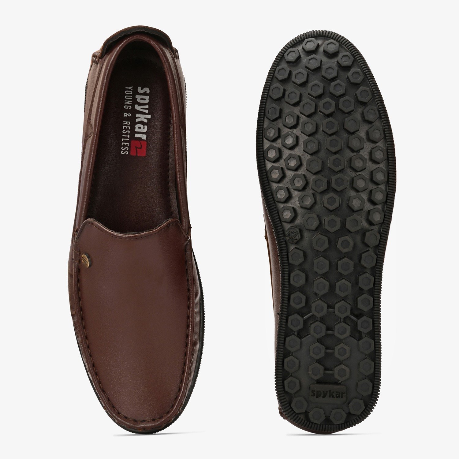 Mens Brown Slip On Loafers