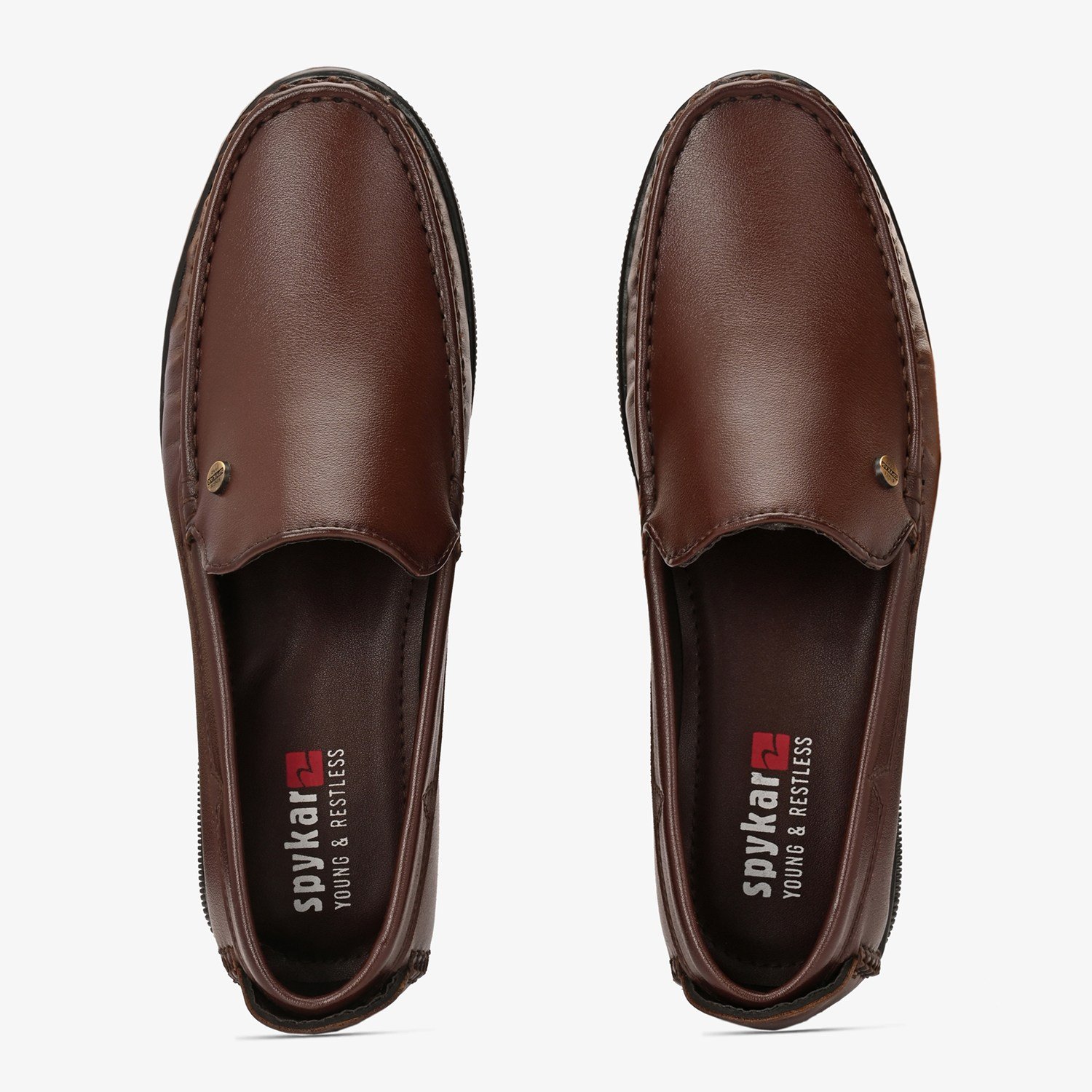 Mens Brown Slip On Loafers