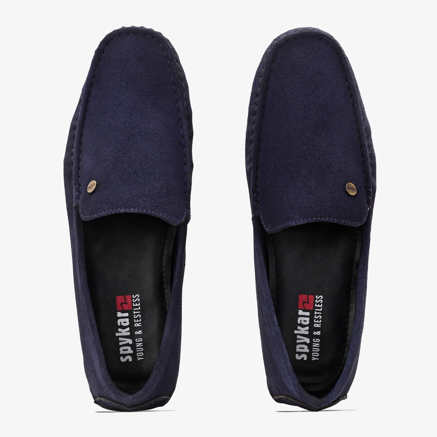 Mens Navy Slip On Loafers