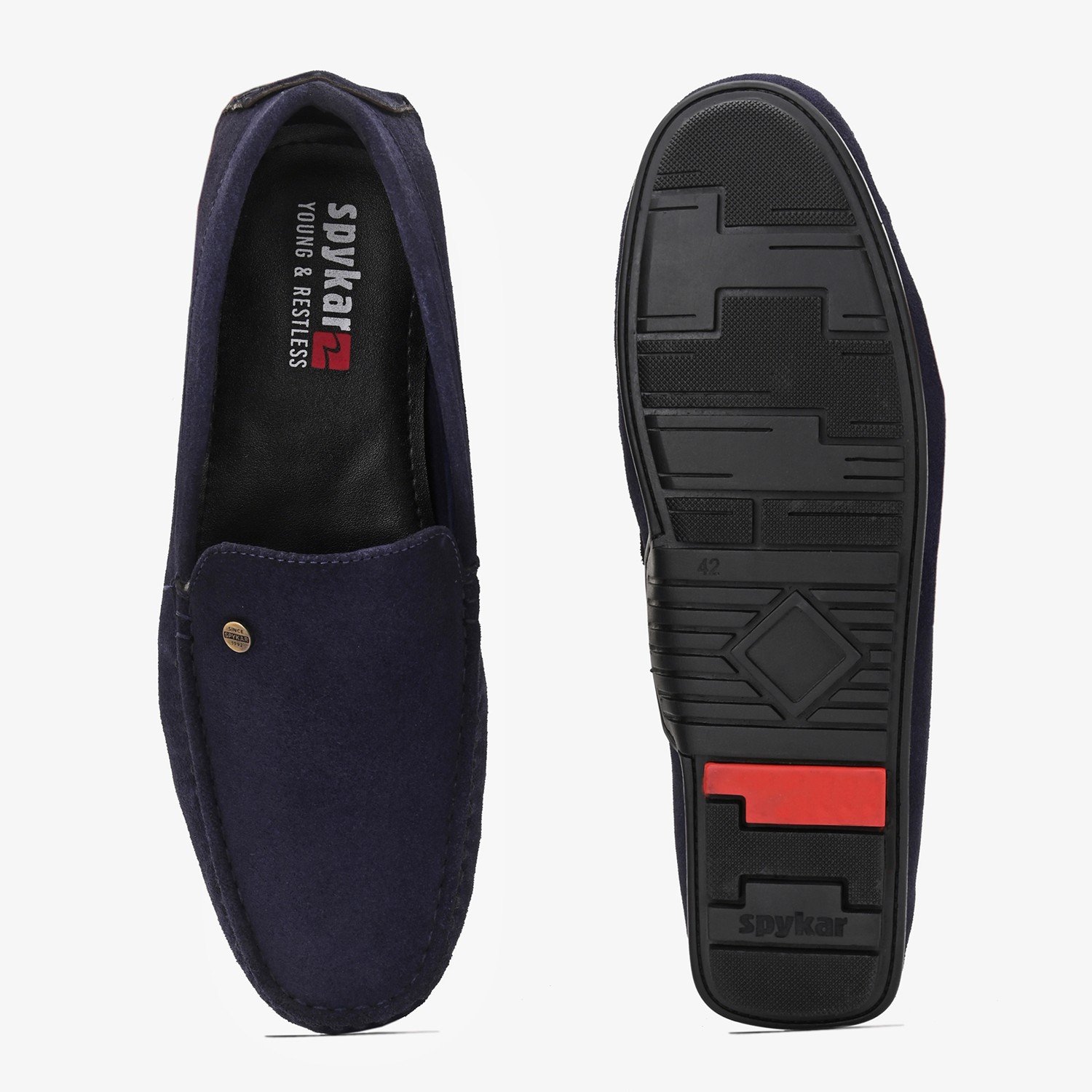 Mens Navy Slip On Loafers