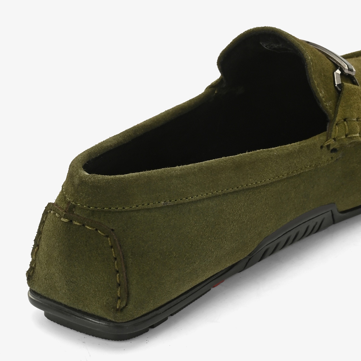 Mens Olive Slip On Loafers