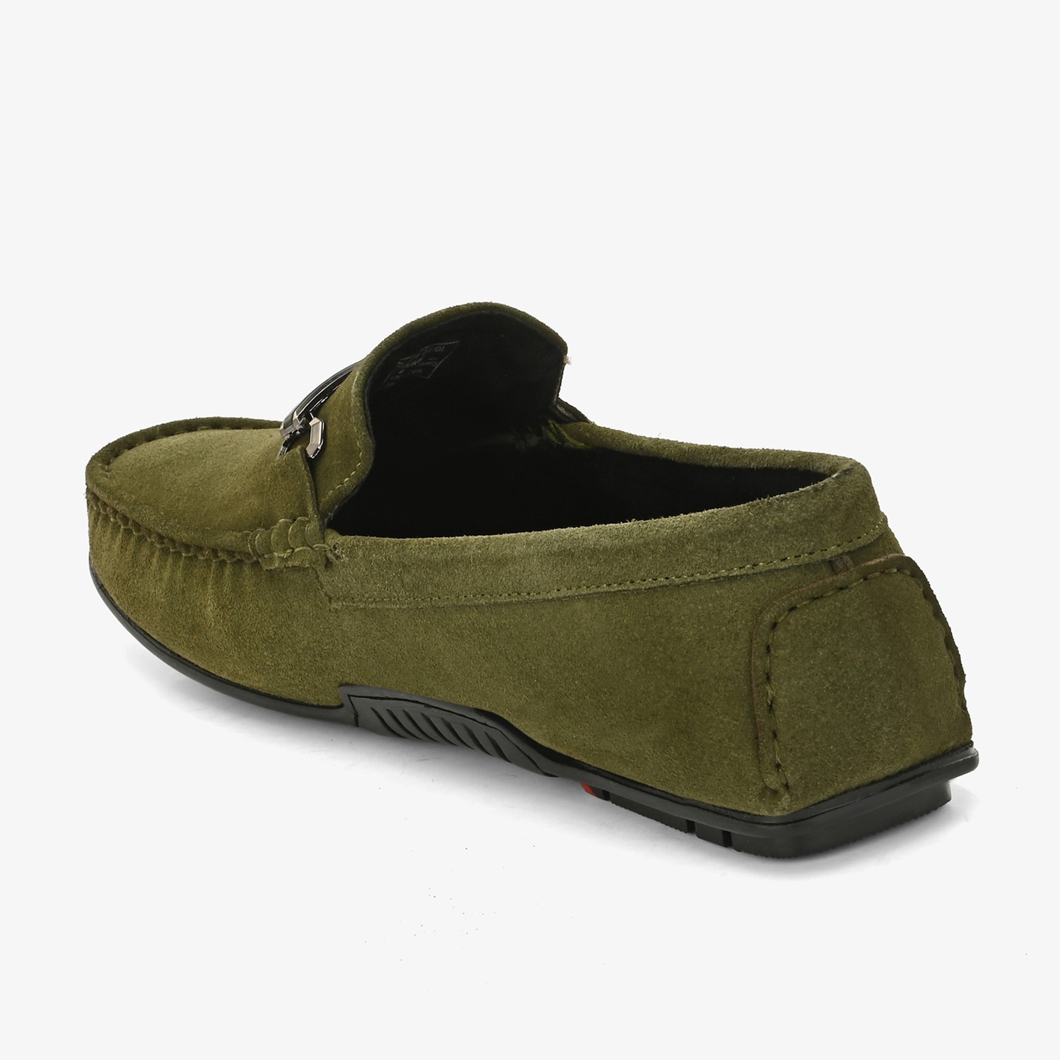 Mens Olive Slip On Loafers