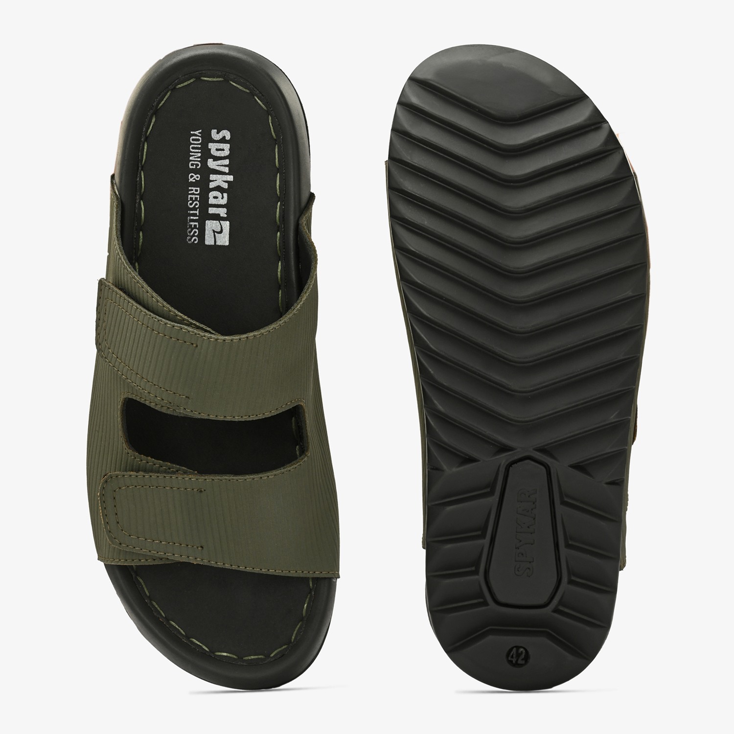 Mens Olive Casual Sandals