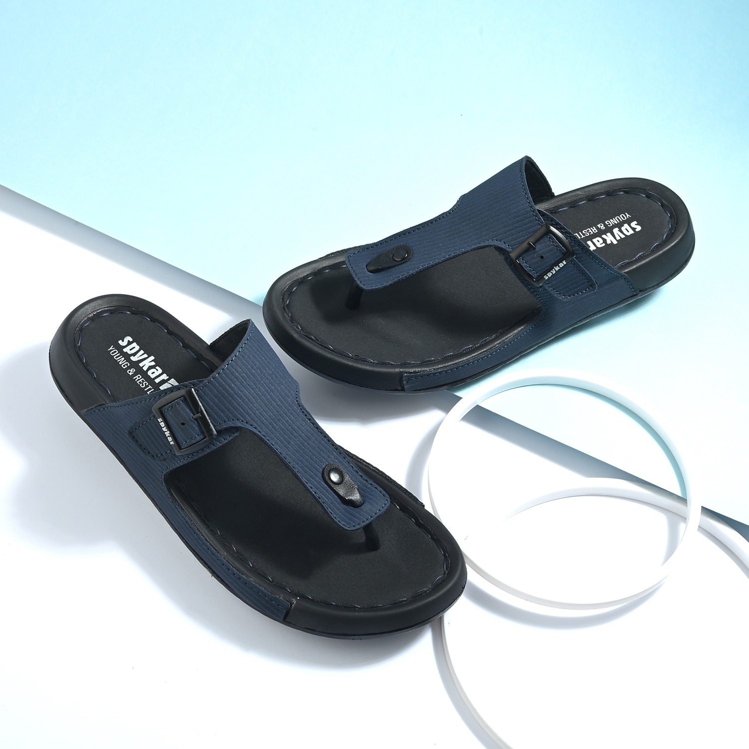 Mens Jeff Blue Casual Sandals