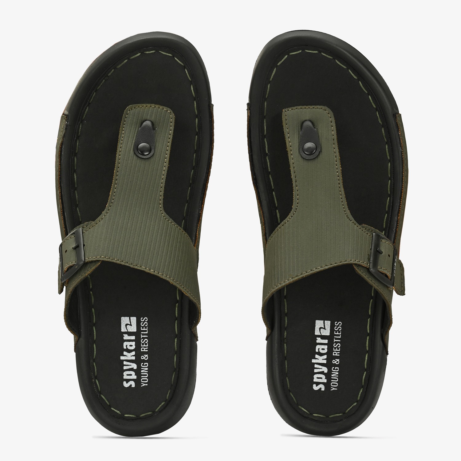 Mens Olive Casual Sandals