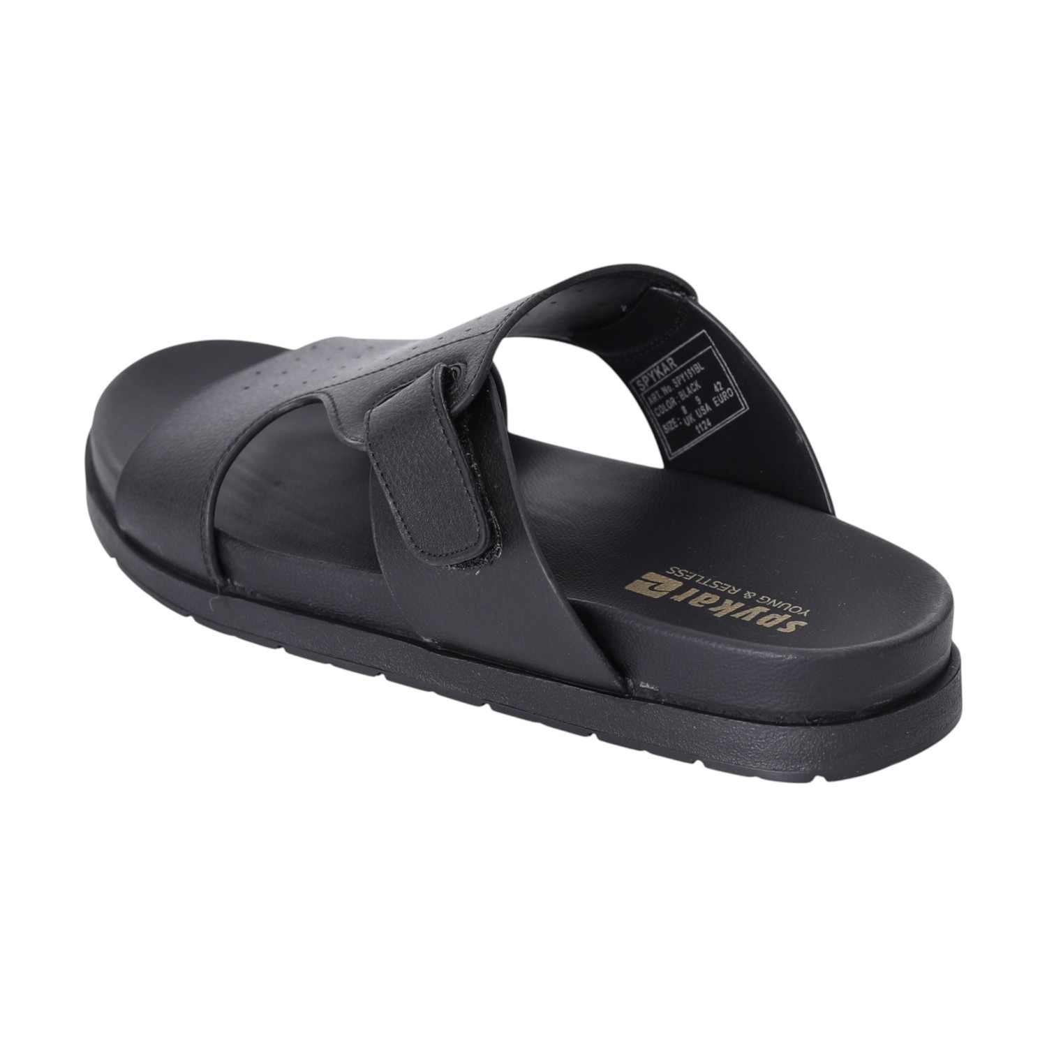 Mens Stomper Black Casual Sandals