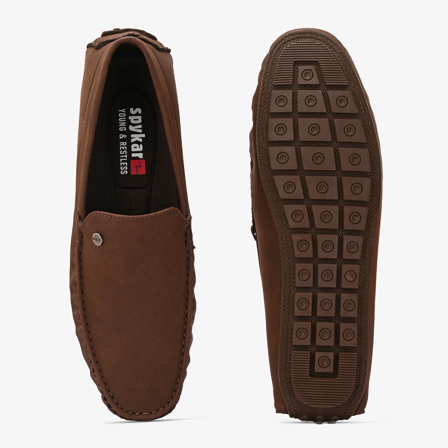 Mens Brown Slip On Loafers