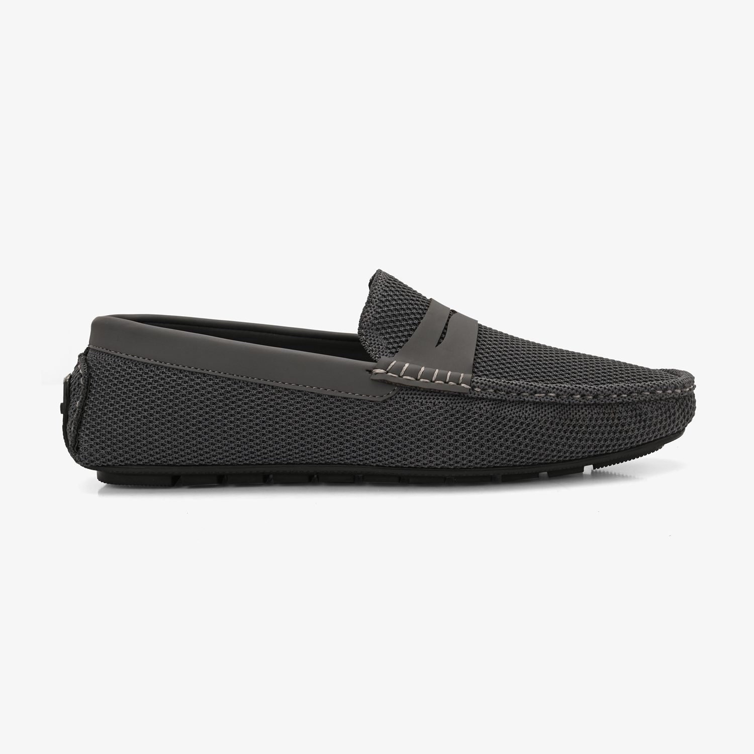 Mens Grey Slip On Loafers