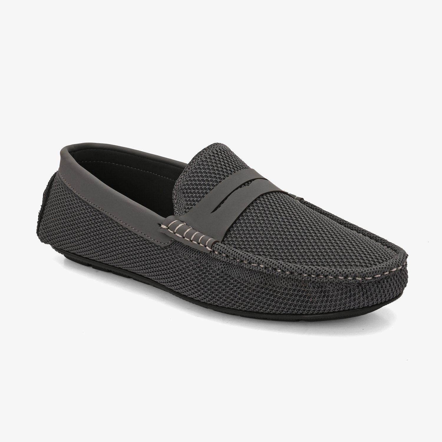 Mens Grey Slip On Loafers