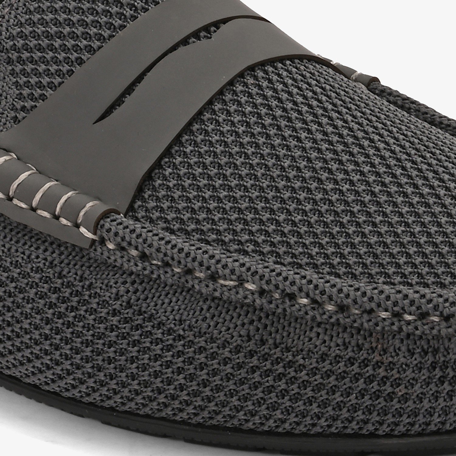Mens Grey Slip On Loafers