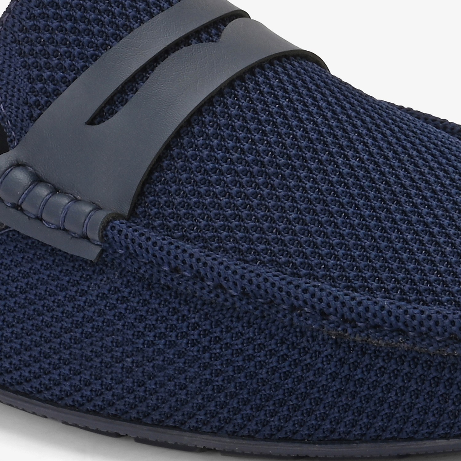 Mens Navy Slip On Loafers
