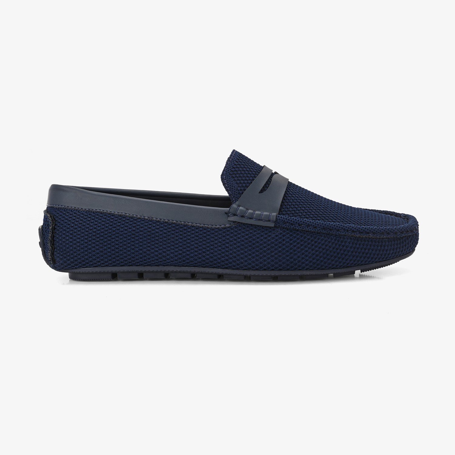 Mens Navy Slip On Loafers