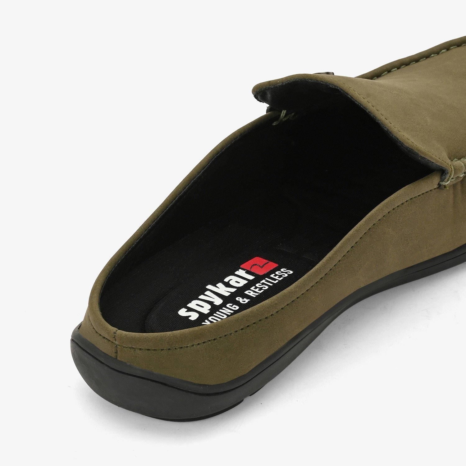 Mens Olive Slip On Loafers