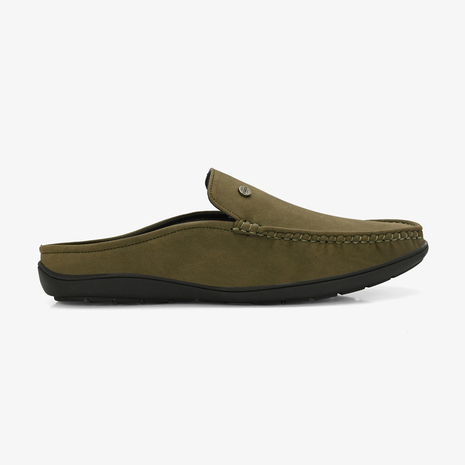 Mens Olive Slip On Loafers
