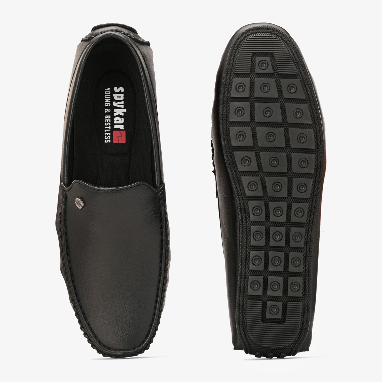 Mens Black Slip On Loafers