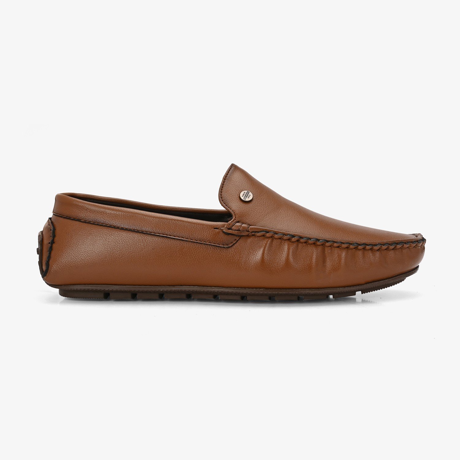 Mens Tan Slip On Loafers
