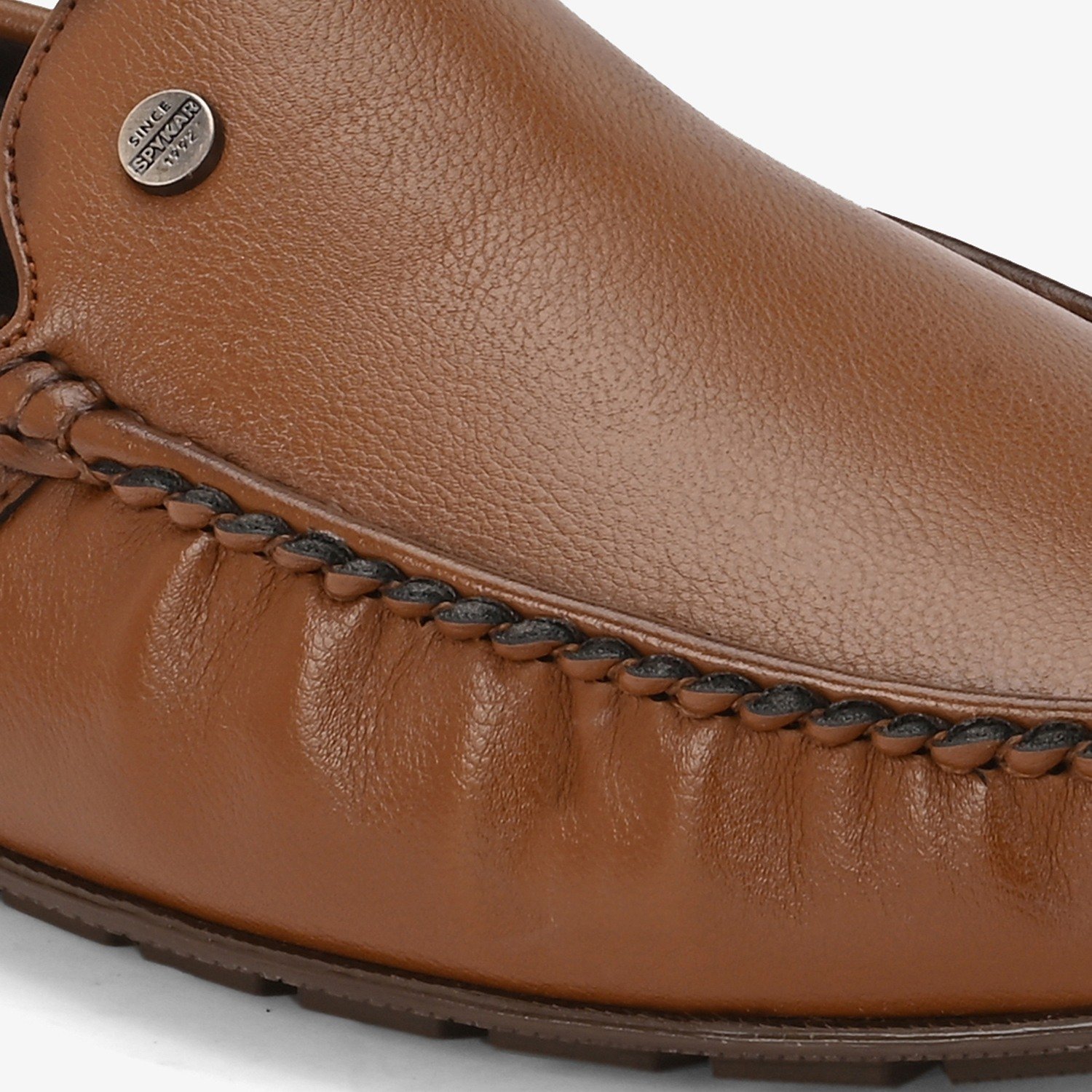 Mens Tan Slip On Loafers