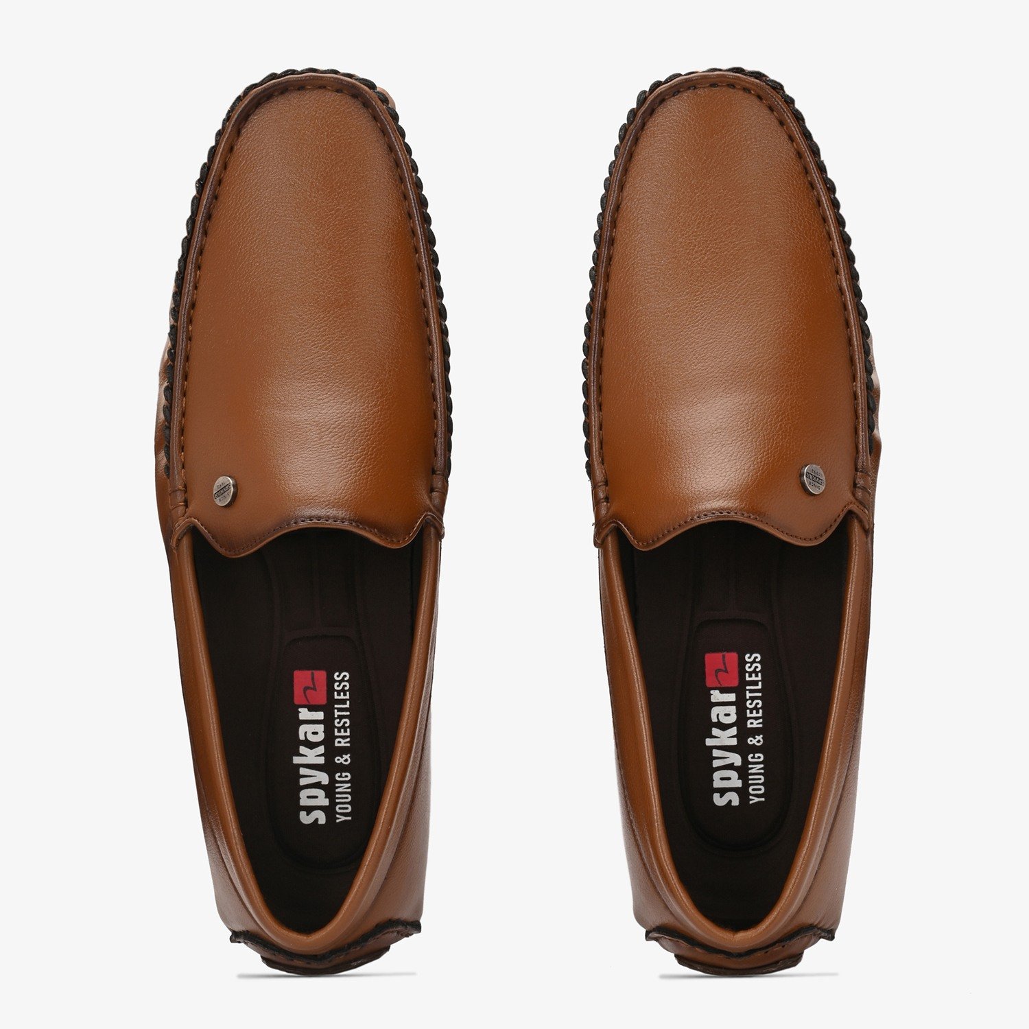 Mens Tan Slip On Loafers