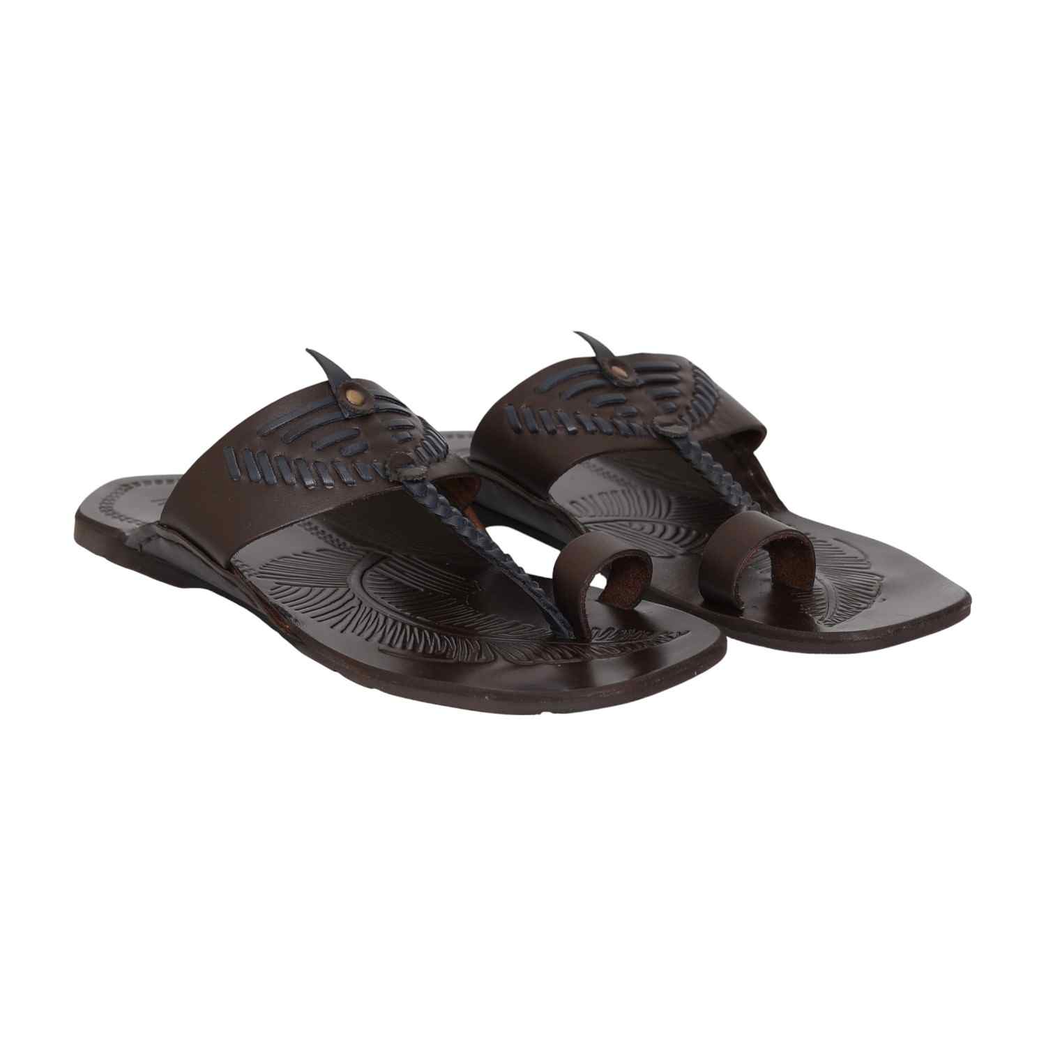 Men Deep Indigo Kolhapuri