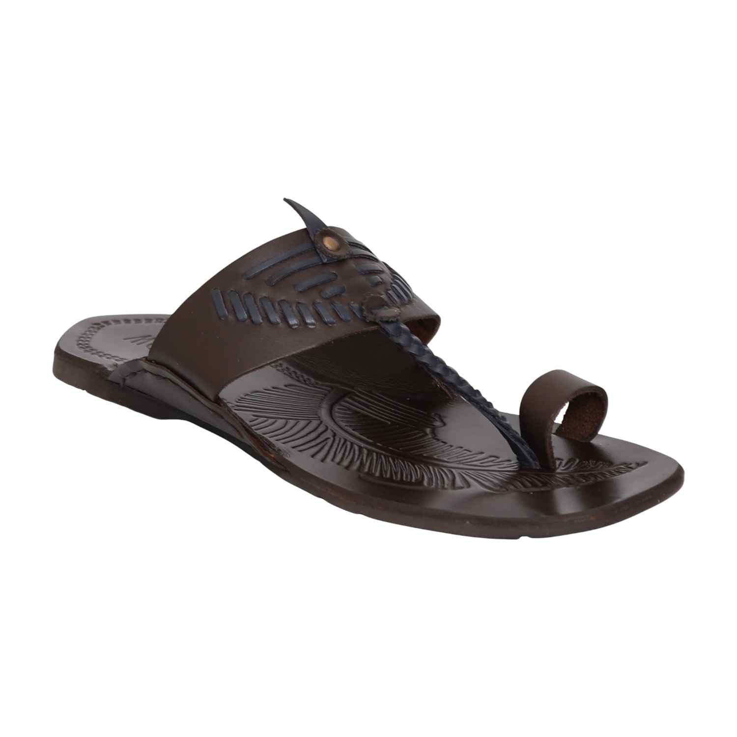 Men Deep Indigo Kolhapuri