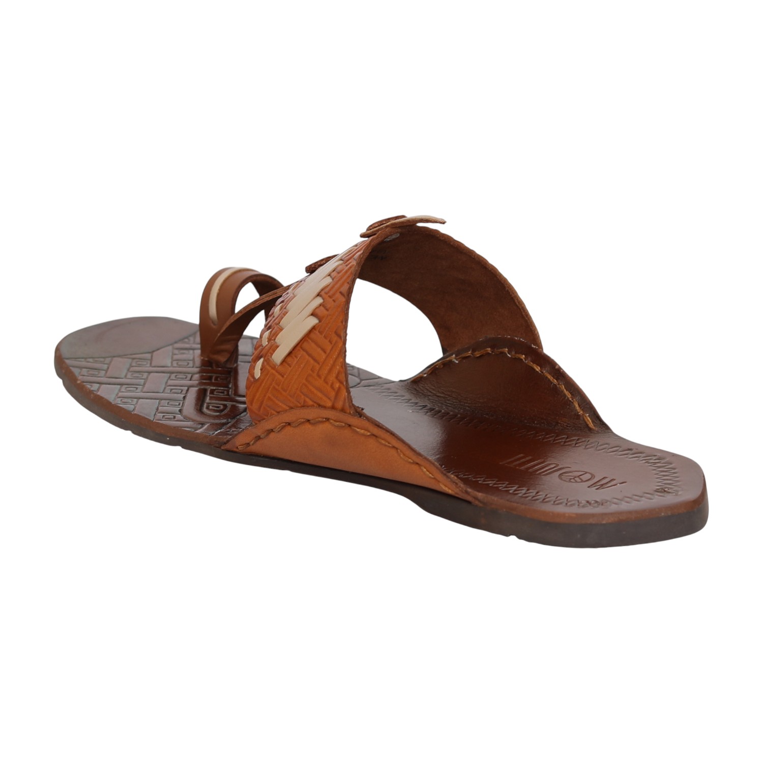 Men Traditional Tan Kolhapuri Chappal