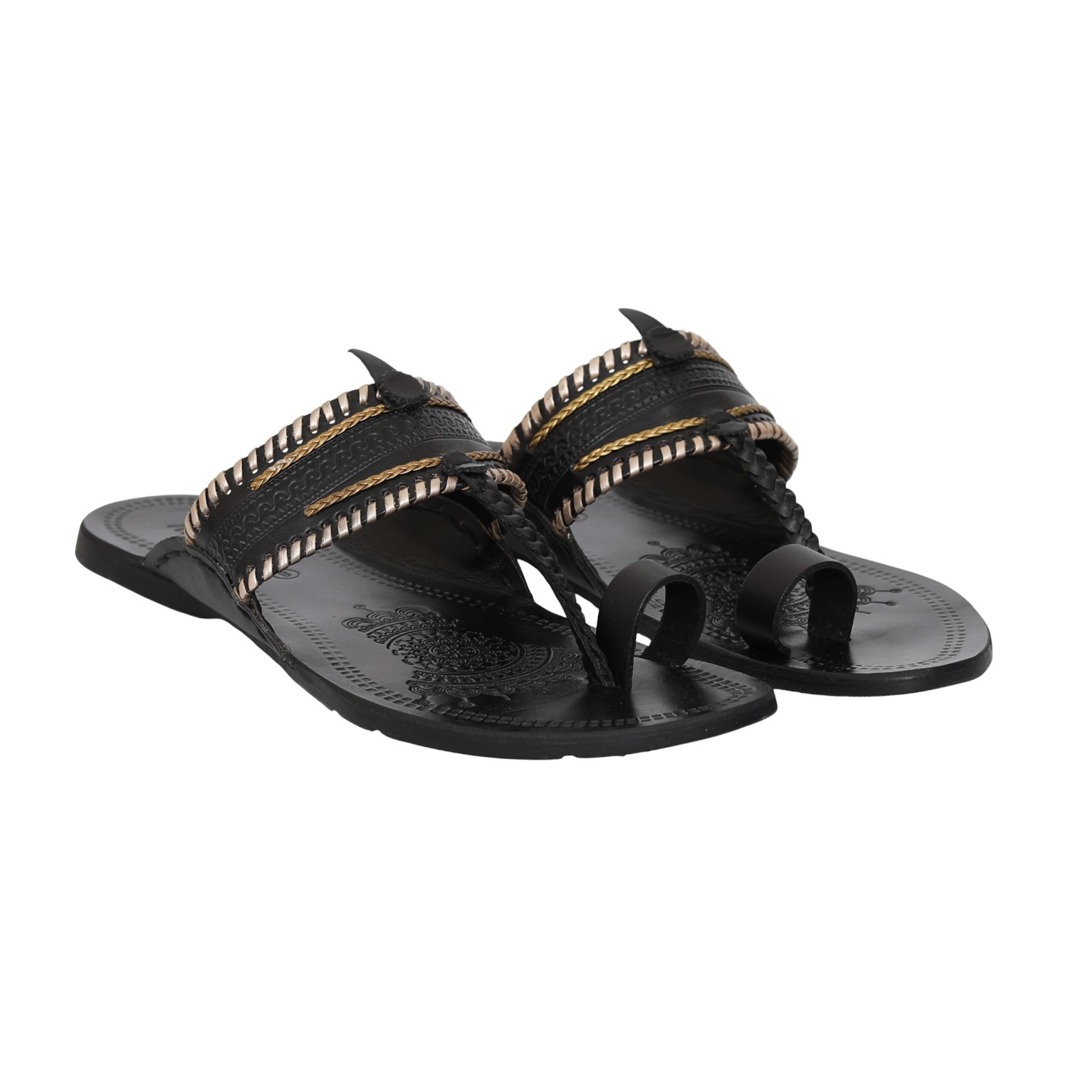 Men Black Ember Kolhapuri