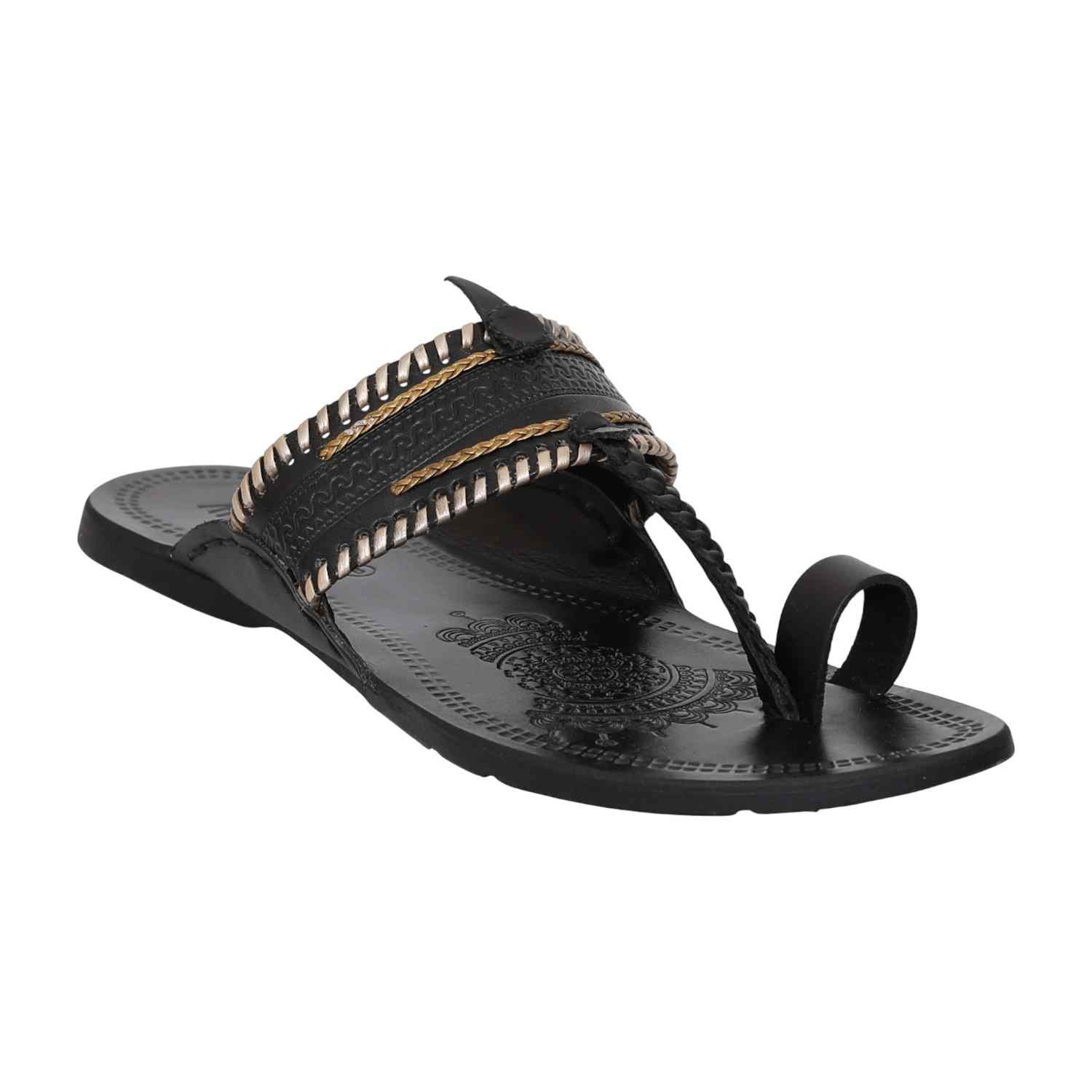 Men Black Ember Kolhapuri