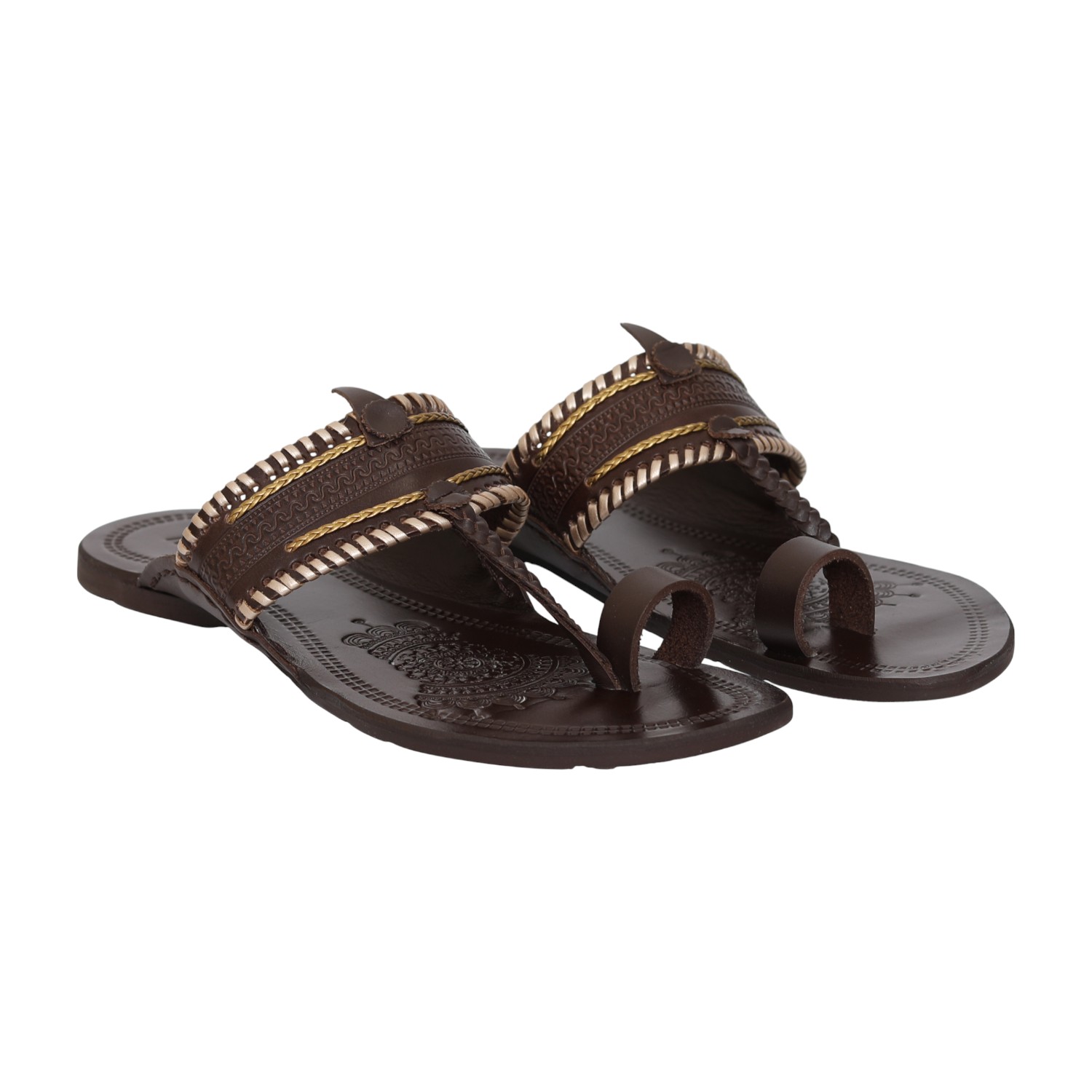 Men Chestnut Regal Kolhapuri