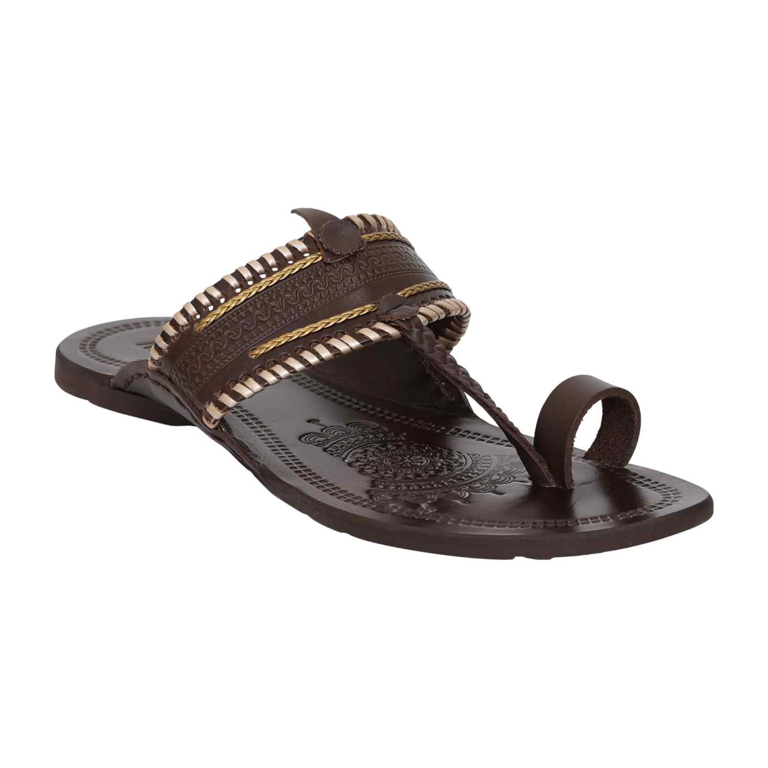 Men Chestnut Regal Kolhapuri