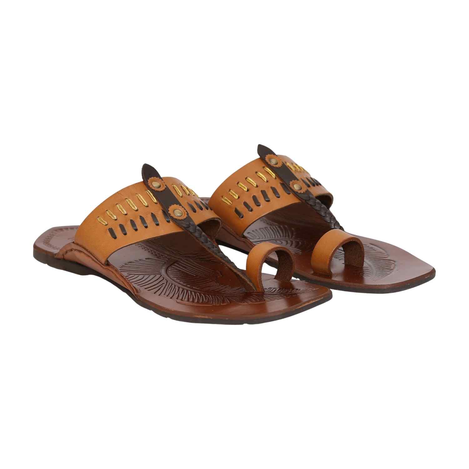 Men Amber Etch Kolhapuri