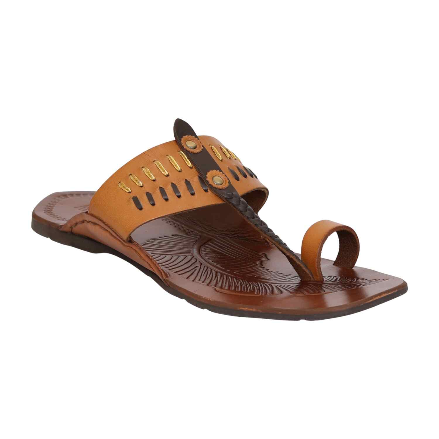 Men Amber Etch Kolhapuri