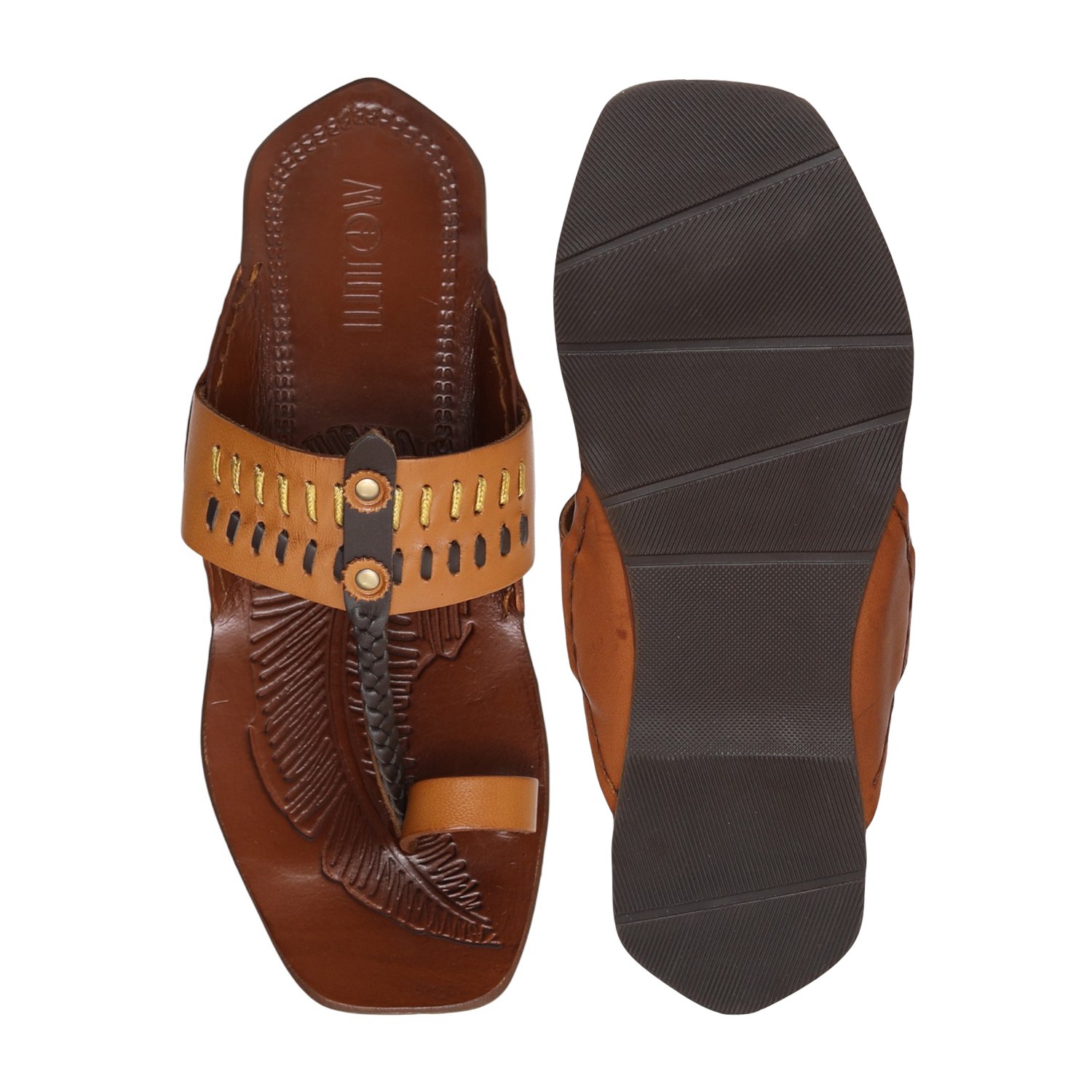 Men Amber Etch Kolhapuri