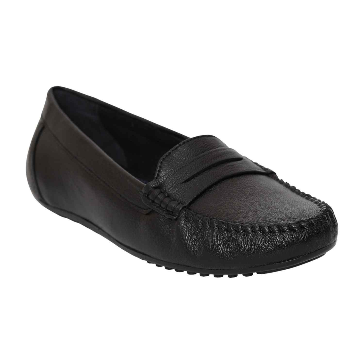 Women Jet-Black Moccassins